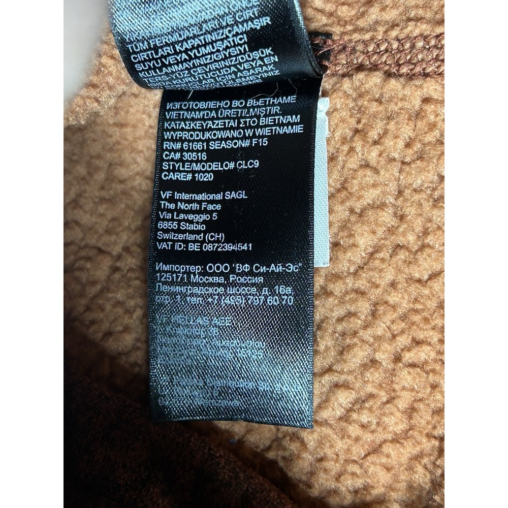 Men's M The North Face Gordon Lyons Sweater  Heather Rust Red Fleece Jacket Logo - Picture 13 of 16
